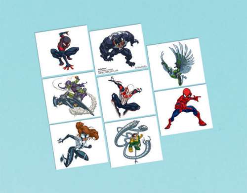 Spiderman Temporary Tattoos - Click Image to Close